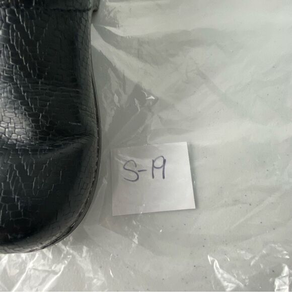 Dansko Women's Medical Professional Clog Black Woven Leather Faux Snake Shoe 42 - Picture 16 of 16